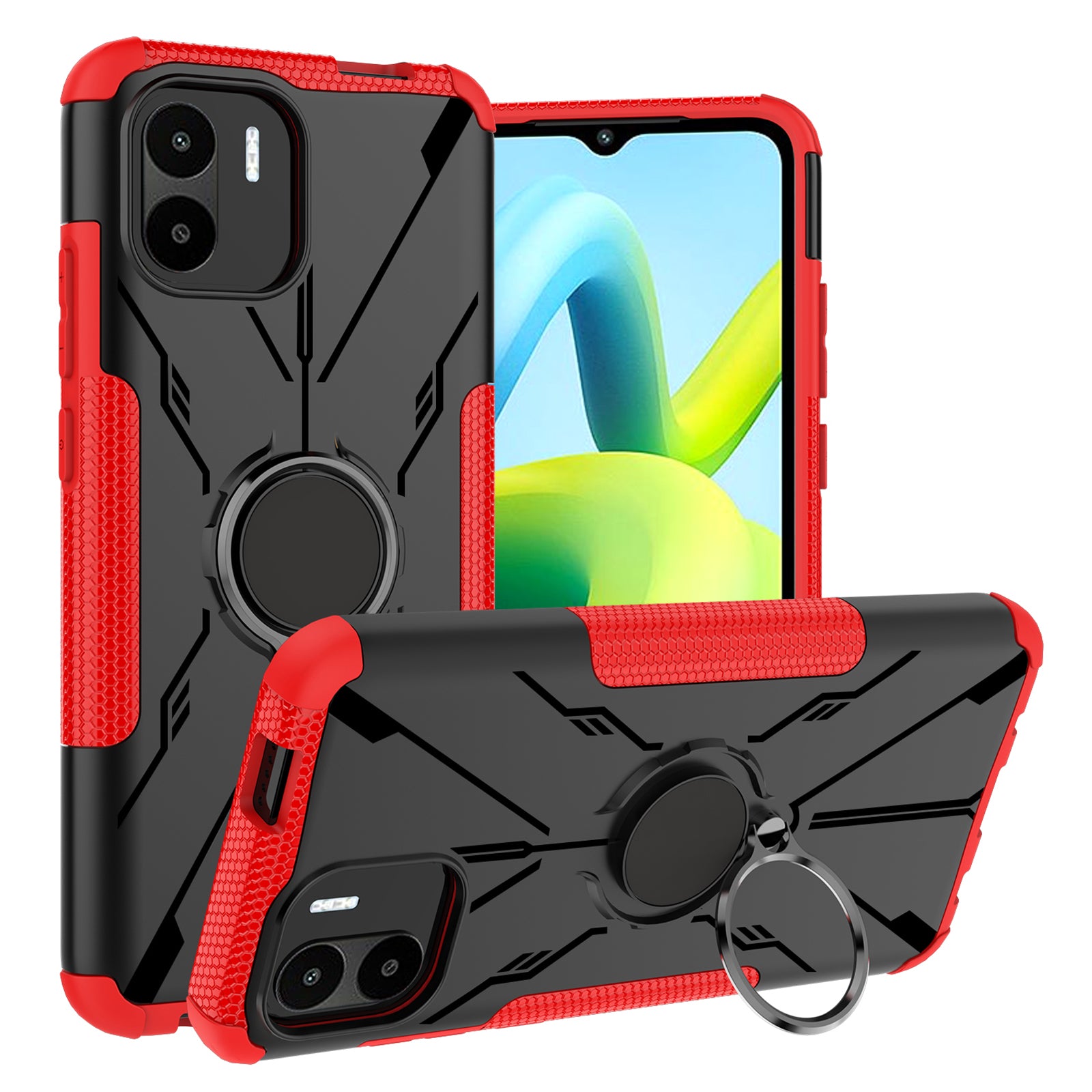 Anti-drop Phone Case For Xiaomi Redmi A1 4G A2 4G Ring Kickstand PC TPU Hybrid Cell Phone Cover Anti-drop Phone Case For Xiaomi Redmi A1 4G A2 4G Ring Kickstand PC TPU Hybrid Cell Phone Cover